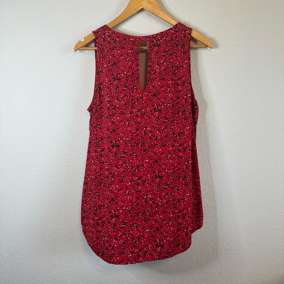 Old Navy Red Abstract Dots Lightweight Sleeveless Flowy Shirt Top Size Large - Picture 5 of 11